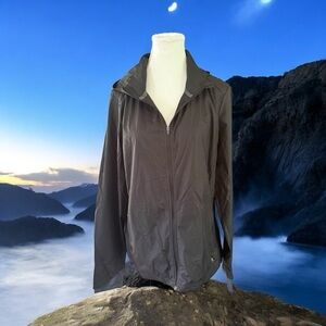 Danskin Black Windbreaker Lightweight Athletic Jacket